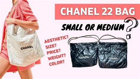 chanel 22 smal|chanel 22 sizes medium.